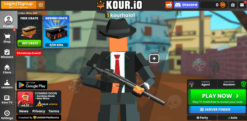 Kour.io FPS action-packed gameplay across unique maps.