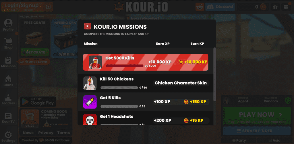 Intense multiplayer battles in Kour.io FPS game.